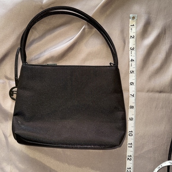 Frankie & Johnny Brown Satin Microfiber Shoulder Crossbody Bag Detachable Strap - Picture 6 of 7